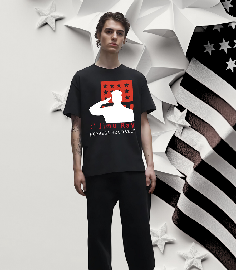 Honoured Salute Tee - o' Jimu Ray 4th July Special - - T-shirts