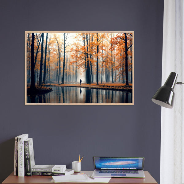 Into the Fog - A Mystical Journey Through Autumn - Wood frame - Framed Posters