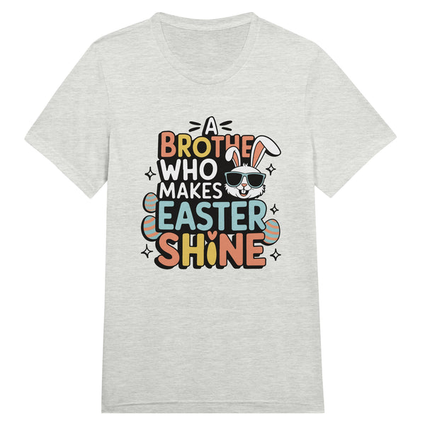 Easter Glow with the Best Brother Ever! - Solid White Triblend - T-Shirt
