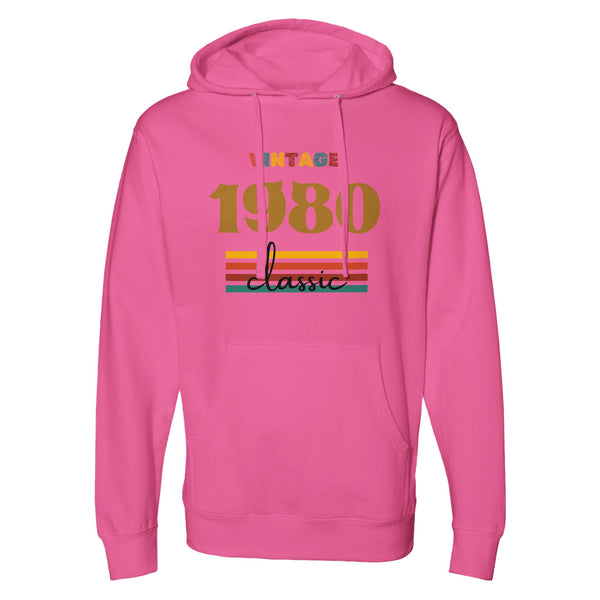 Stylish & Cozy Midweight Hoodie – Personalize the Year - neon pink - Sweatshirts