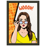 Pop Art Woooh! - Vibrant Comic Expression - A4 21x29.7 cm 8x12″ - Metal Framed Posters