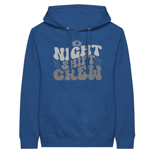 Night Shift Hero - Premium Unisex Pullover Hoodie - Heather Royal - Print Material