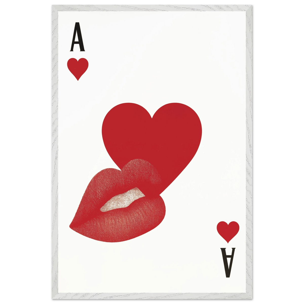 Love Wins Framed Poster – Ace of Hearts Design - - Wooden Framed Posters