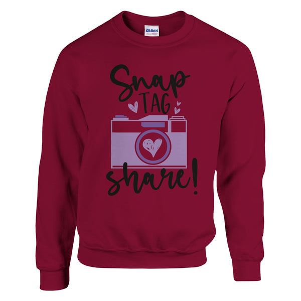 Share Your Story - Snap, Tag, Share Statement Piece - Cardinal Red - Sweatshirt