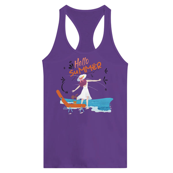 Sun-Kissed Greetings - Summer Beckons on Your Tank - Purple Rush - Polo Shirts