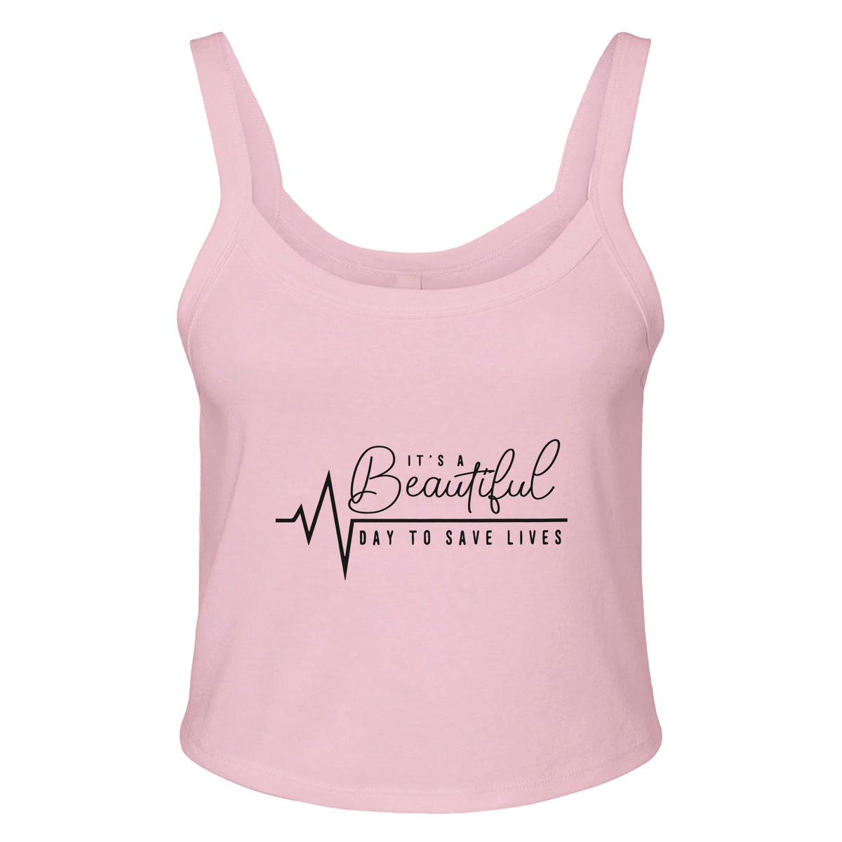 Embrace Life's Beauty - Save Lives in Style! - solid pink blend - Tank Tops