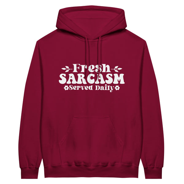 Fresh Sarcasm Served Daily - Classic Unisex Pullover Hoodie - Cardinal Red - Hoodies