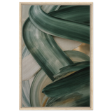 Gift Tranquility – Green Abstract Framed Canvas - - Canvas