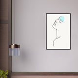 Modern Muse - Abstract Line Art Elegance - - Wooden Framed Posters