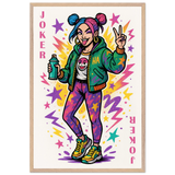 Zodiac Joker Poster Gift in Premium Wooden Frame - Wood frame Joker Girl - Wooden Framed Posters