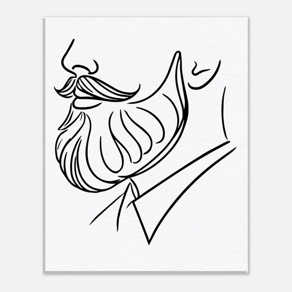 Gentleman's Profile - The Art of a Bearded Muse - - Canvas Prints