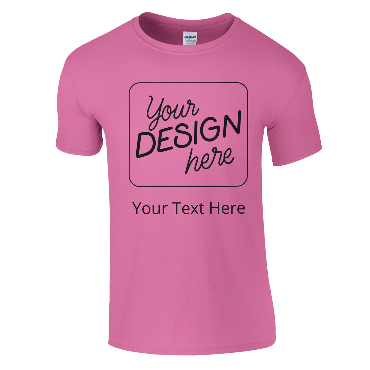 Premium Quality Customizable Unisex Cotton Tee - Azalea - Print Material