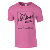 Premium Quality Customizable Unisex Cotton Tee - Azalea - Print Material