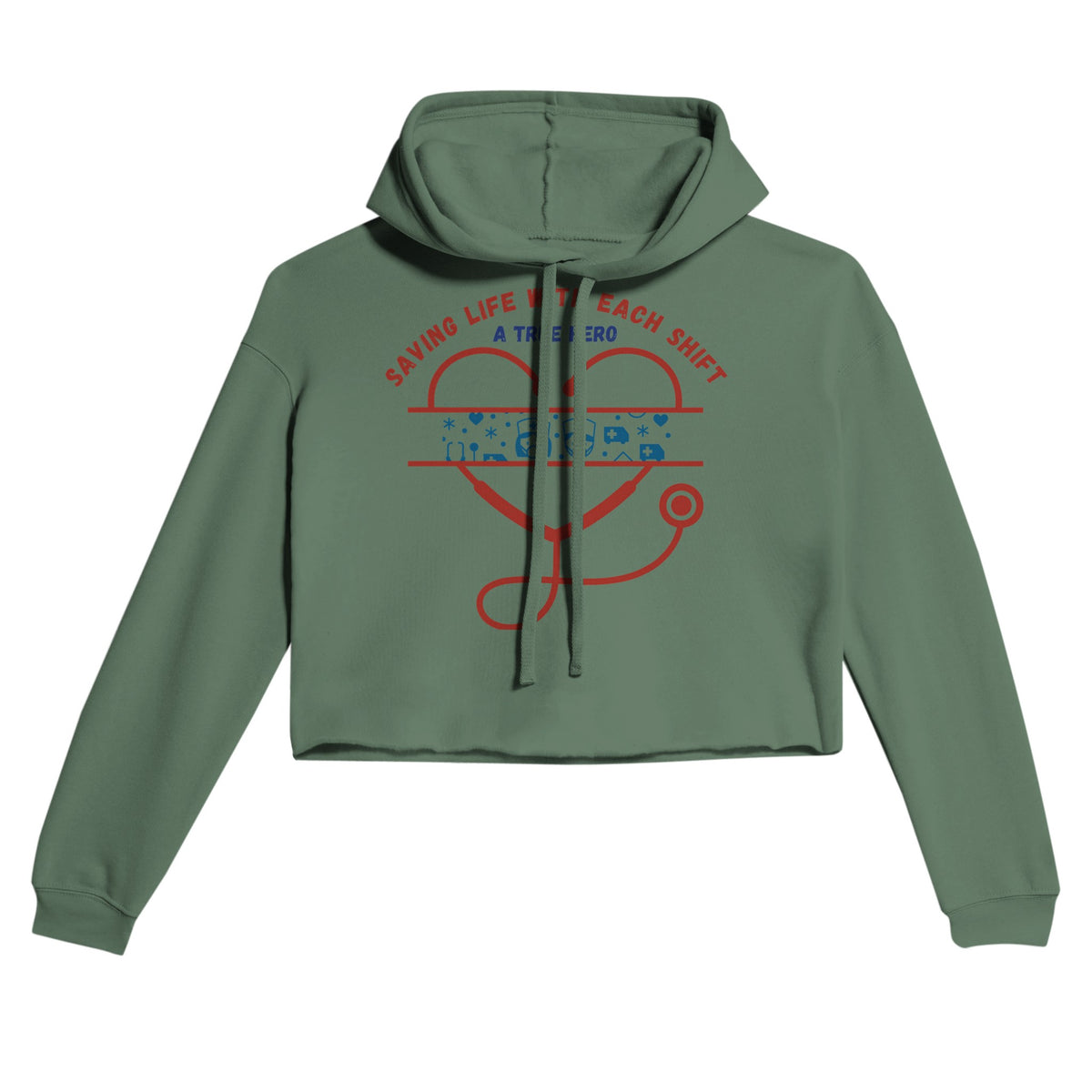 A True Hero - Celebrate Nurses with Style - Military Green - Hoodies