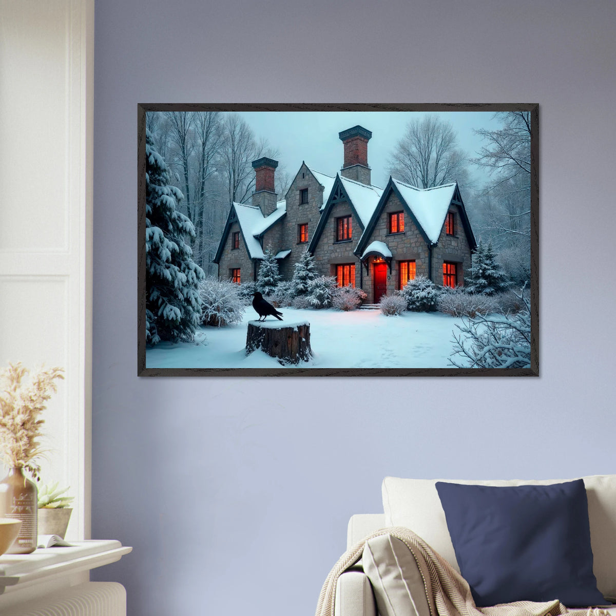 Giftomory Framed Poster – Winter Magic for the Heart - Black frame - Wooden Framed Posters
