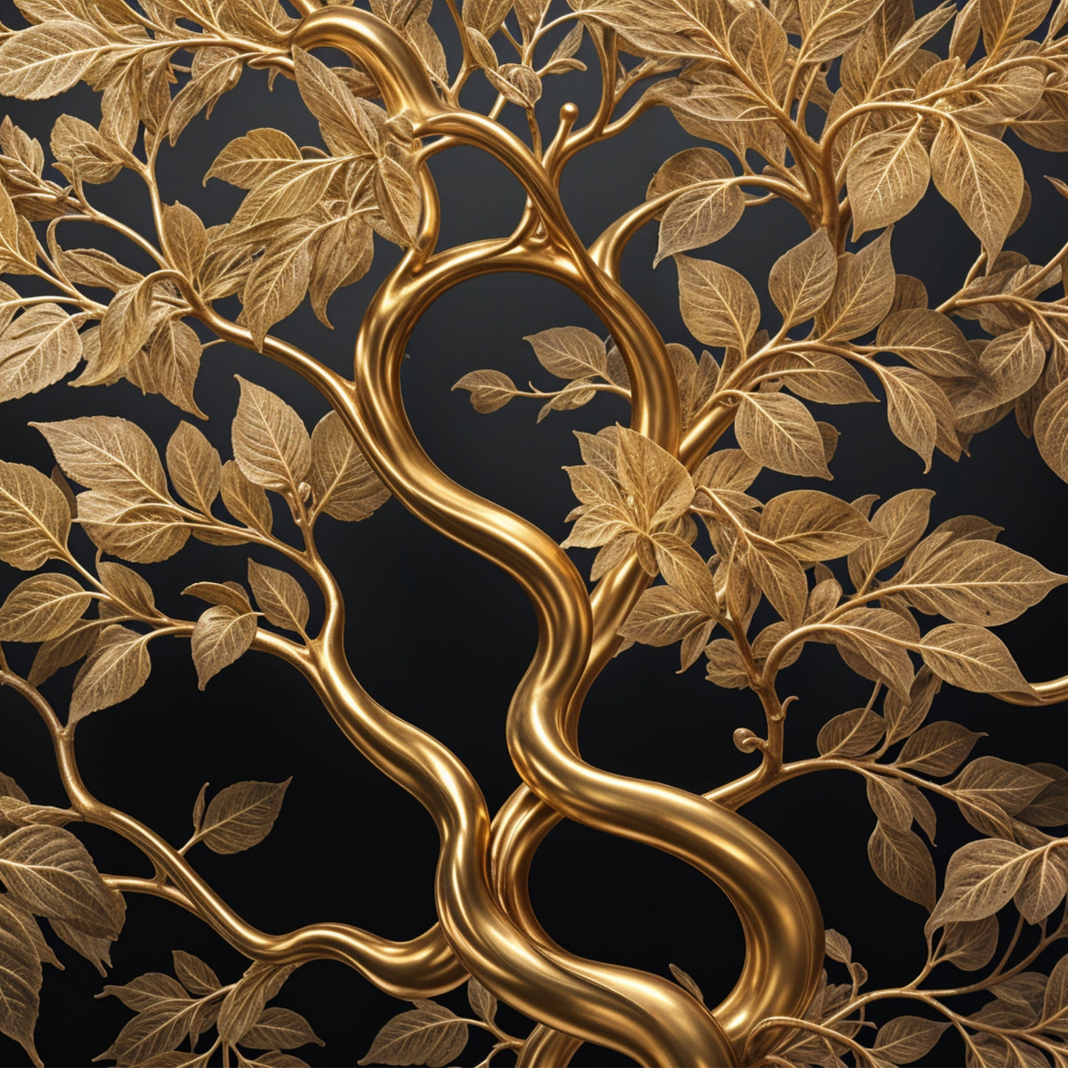 Harmonious Golden Canopy - - Framed Posters