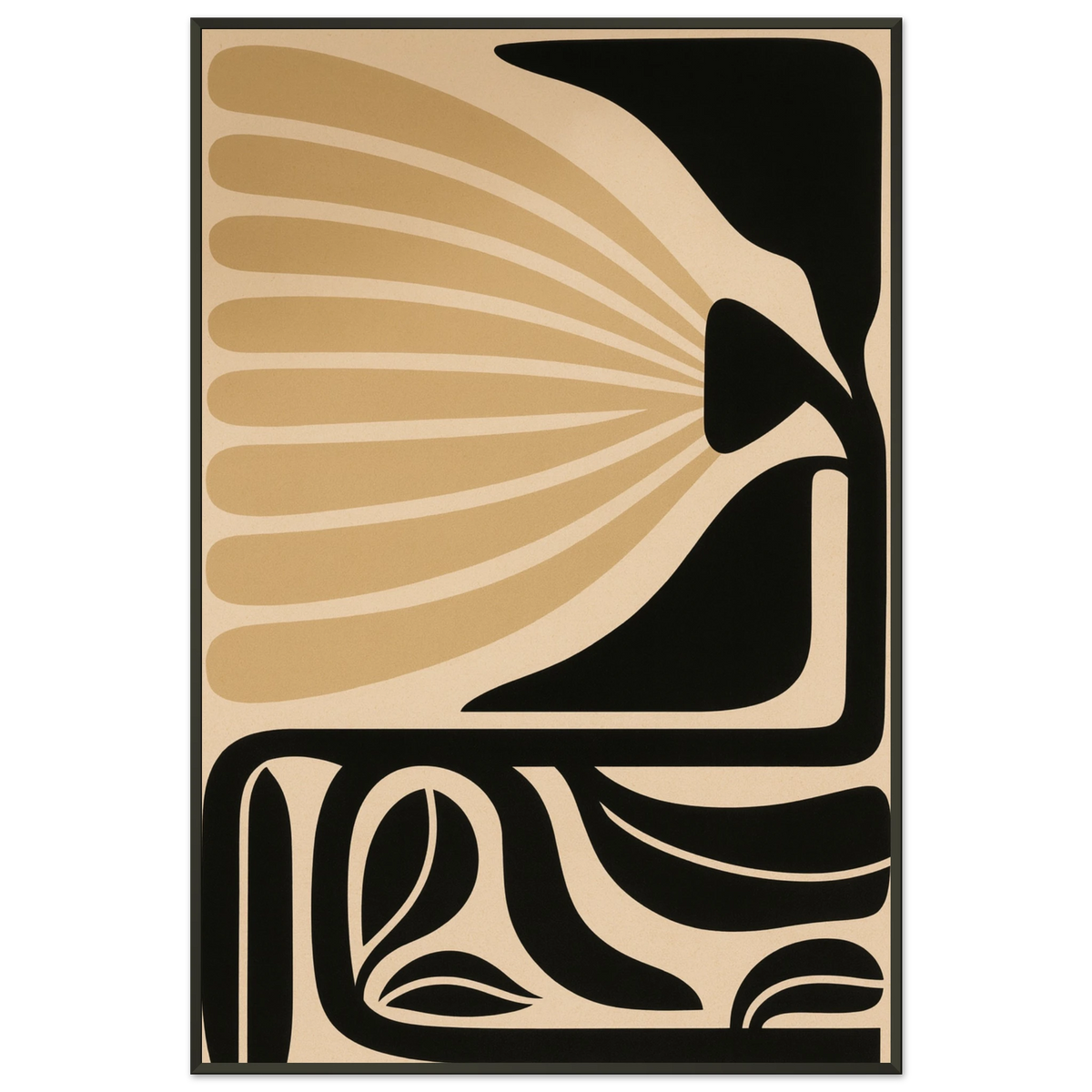 Modern Wall Gift – Abstract Metal Framed Poster - - Metal Framed Posters