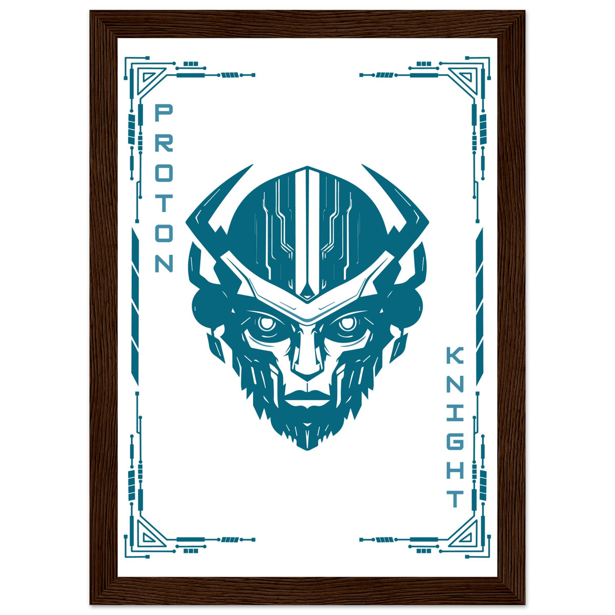 Transform Your Space - "Proton, Neural, Quantum Knights" Poster Set - - Wooden Framed Posters