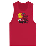 Chase the Sun - Sun Rise, Sun Burn, Sun Repeat Muscle Tank Top - Red - Tank Tops