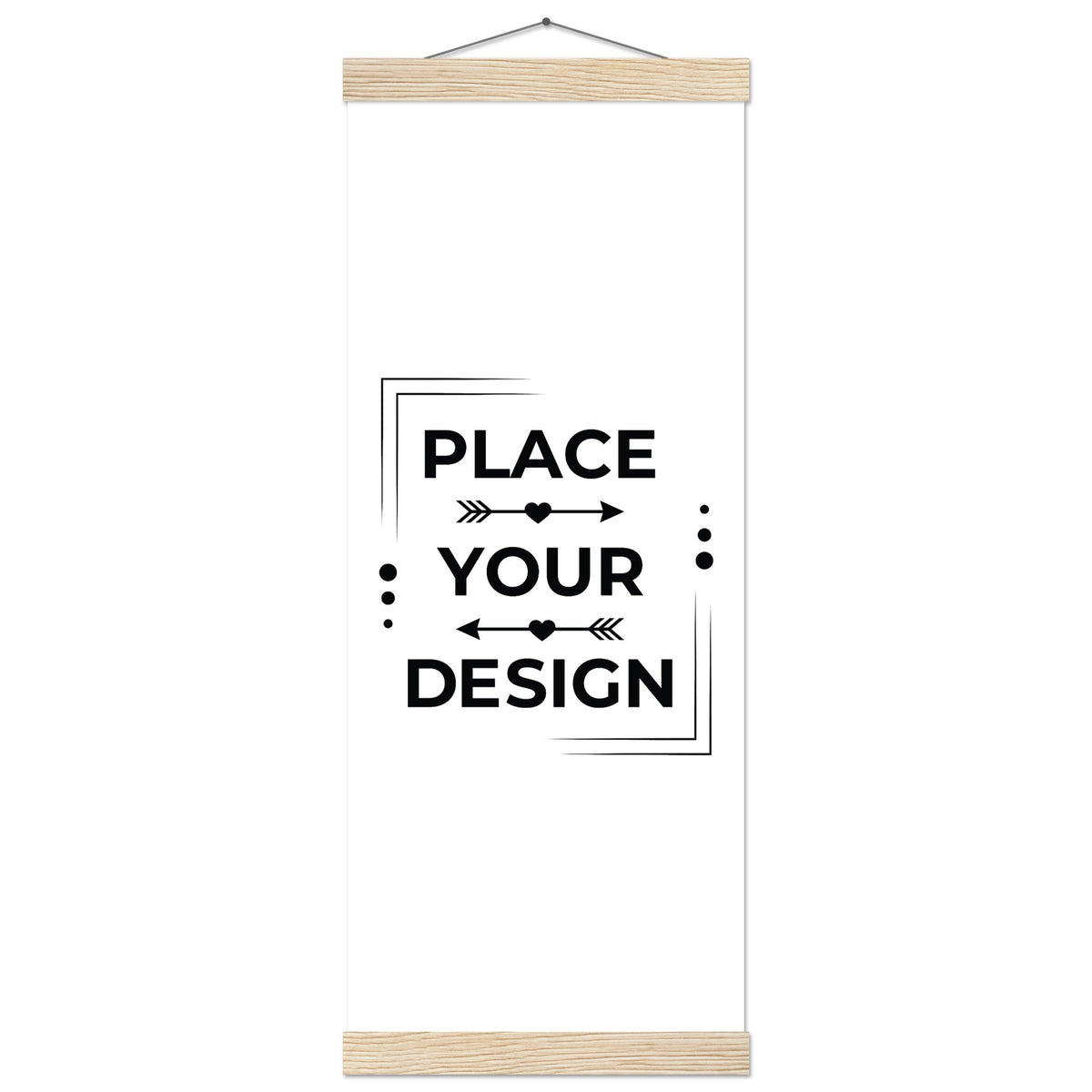 Stunning Art Display - Premium Customizable Poster - 20x50 cm 8x20″ Natural wood wall hanger - Posters With Hanger