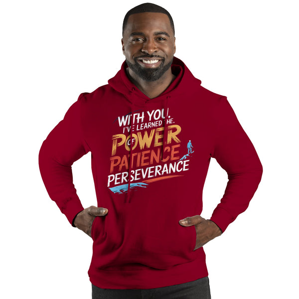 Empowered by Patience and Strength - Burgundy - Hoodies