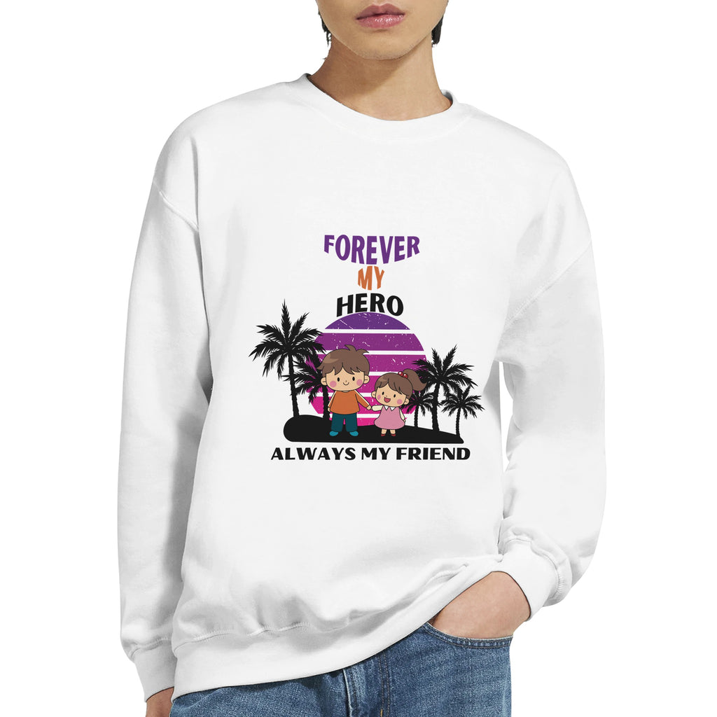 Palm Trees & Memories - Forever My Bro Sweatshirt - White - Sweatshirts