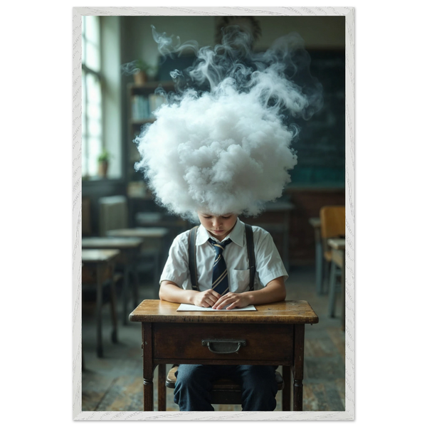 Dreamer’s Desk – Wooden Framed Poster - - Wooden Framed Posters