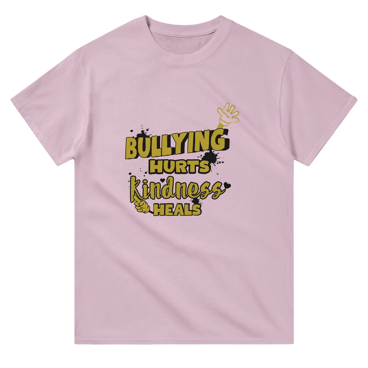 Stand Strong - Bullying Hurts, Kindness Heals Tee - Light Pink - T-shirts