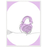 Melodic Moments - Stylish Headphones Print - 60x80 cm 24x32″ White frame - Framed Prints