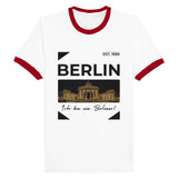 Berlin's Nighttime Brilliance - White and Red - T-shirts