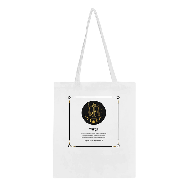 Zodiac-Themed Classic Tote Bag for Soulful Gifting - Virgo - Tote Bags