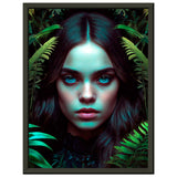 Emerald Mystique - Captivating Eyes in Nature - 30x40 cm 12x16″ - Metal Framed Posters