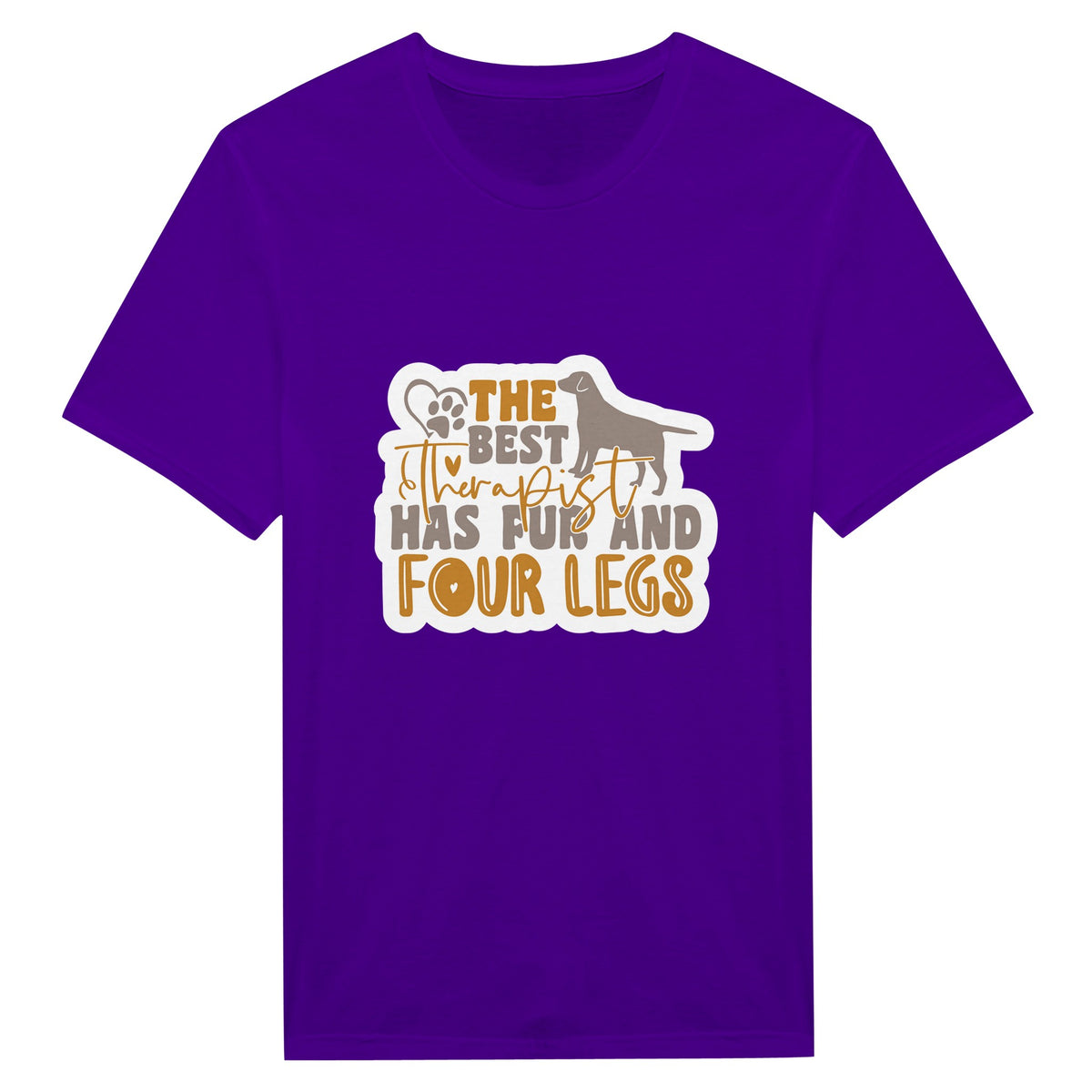 Fur & Four Legs - Where Comfort Meets Therapy in Every Stitch - Purple - T-Shirts