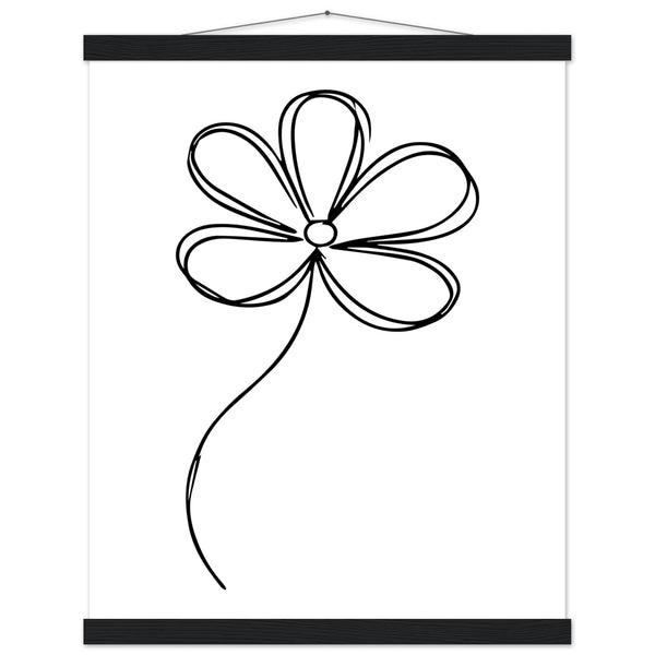 Sophisticated Minimalism - Magnetic Flower Poster - - Posters With Hanger