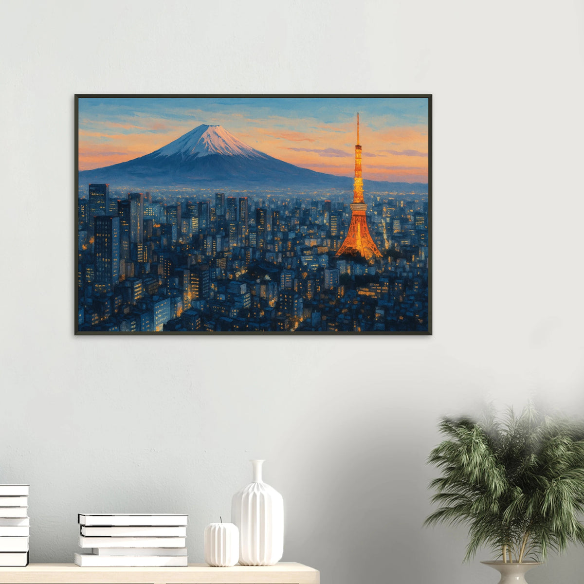 AI Masterpiece Metal Framed Poster – Tokyo Skyline Gift - Default Title - Metal Framed Posters