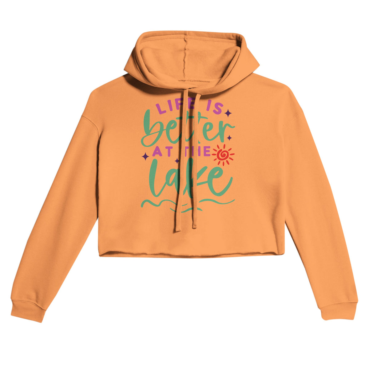 Lake Life Love - Better at the Lake Hoodie - Peach - Hoodies