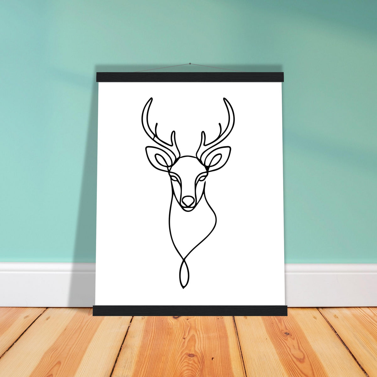 Graceful Lines - Deer Design for Contemporary Spaces - - Posters With Hanger