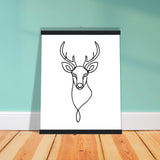 Graceful Lines - Deer Design for Contemporary Spaces - - Posters With Hanger