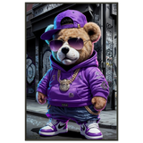 Street Style Bear Memory Art - Cool & Classic - - Metal Framed Posters