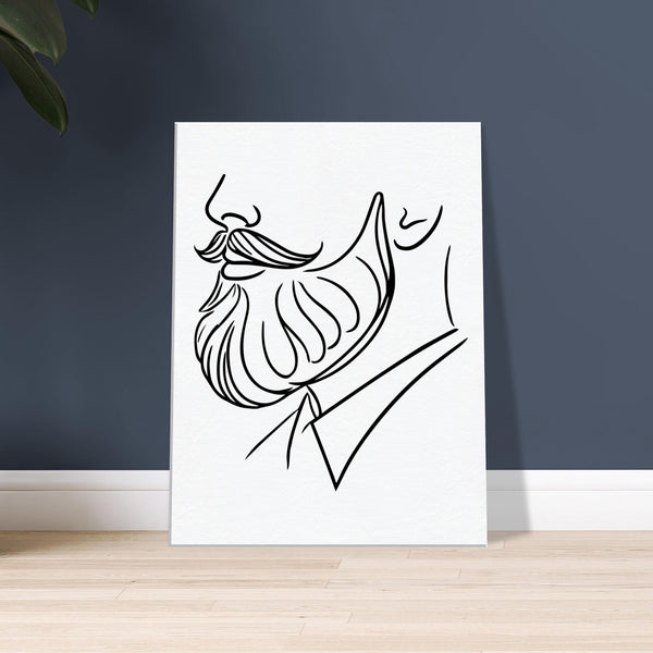 Gentleman's Profile - The Art of a Bearded Muse - 45x60 cm 18x24″ - Canvas Prints