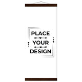 Stunning Art Display - Premium Customizable Poster - 25x60 cm 10x24″ Dark wood wall hanger - Posters With Hanger