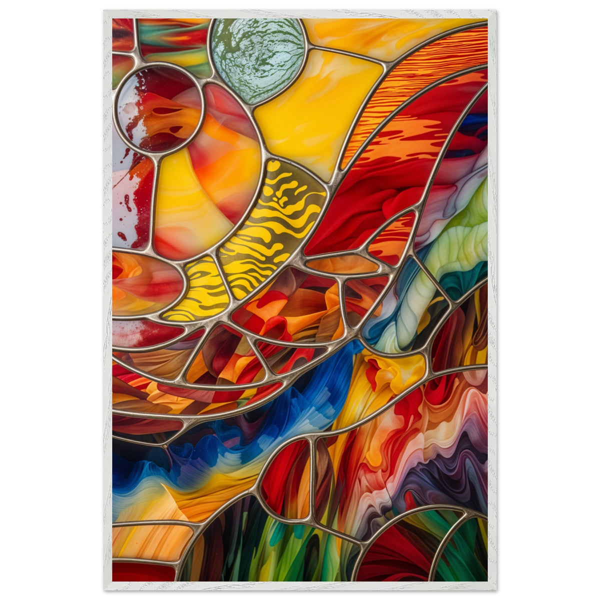 Palette of Emotions - Colorful Elegance in Portrait - - Framed Posters