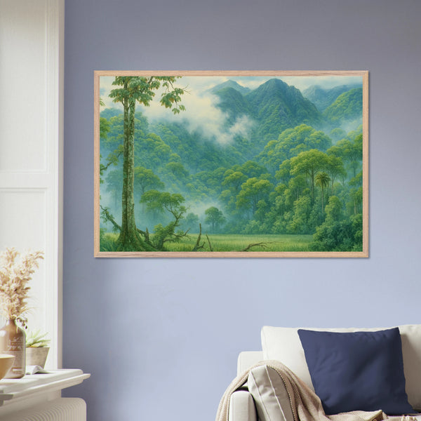 Wooden Framed Poster – A Gift of Green Memory - Wood frame - Wooden Framed Posters