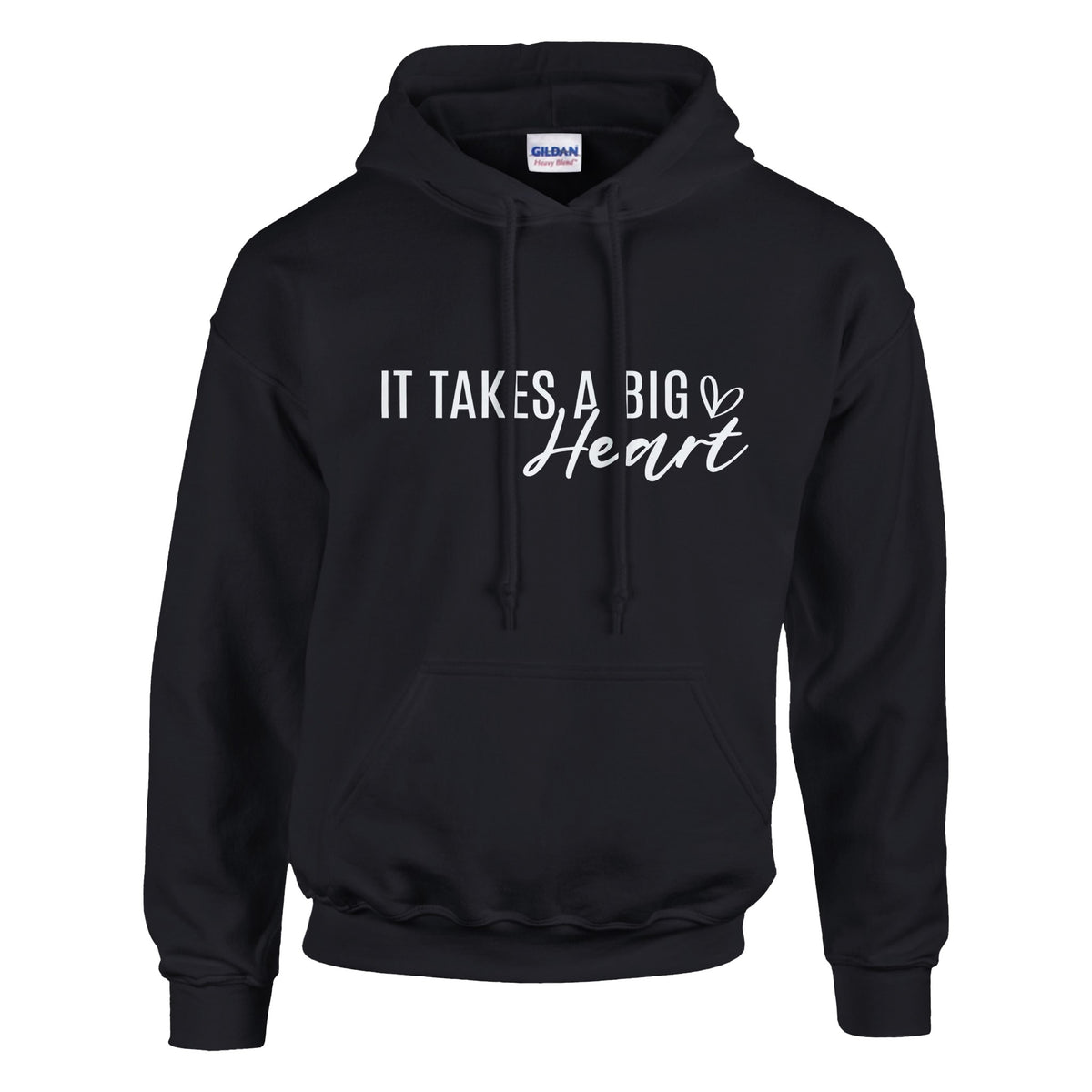 Big Hearted Warmth - Wear Your Kindness - Black - Hoodies