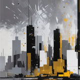 Shimmering Heights - Abstract Cityscape - - Posters