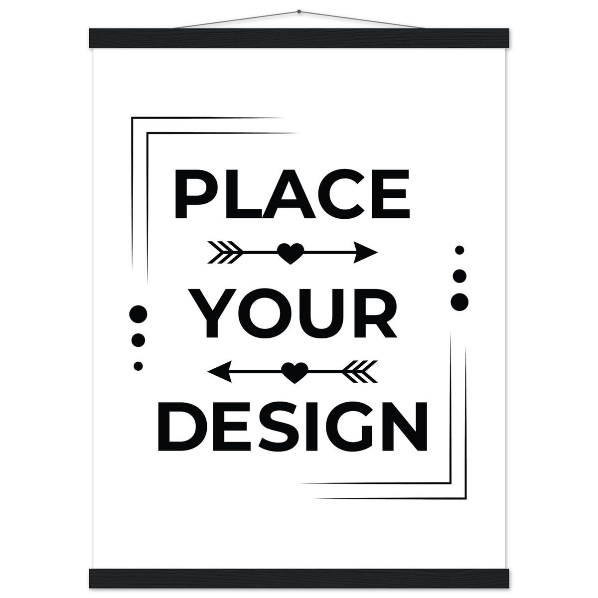 Stunning Art Display - Premium Customizable Poster - 45x60 cm 18x24″ Black wall hanger - Posters With Hanger