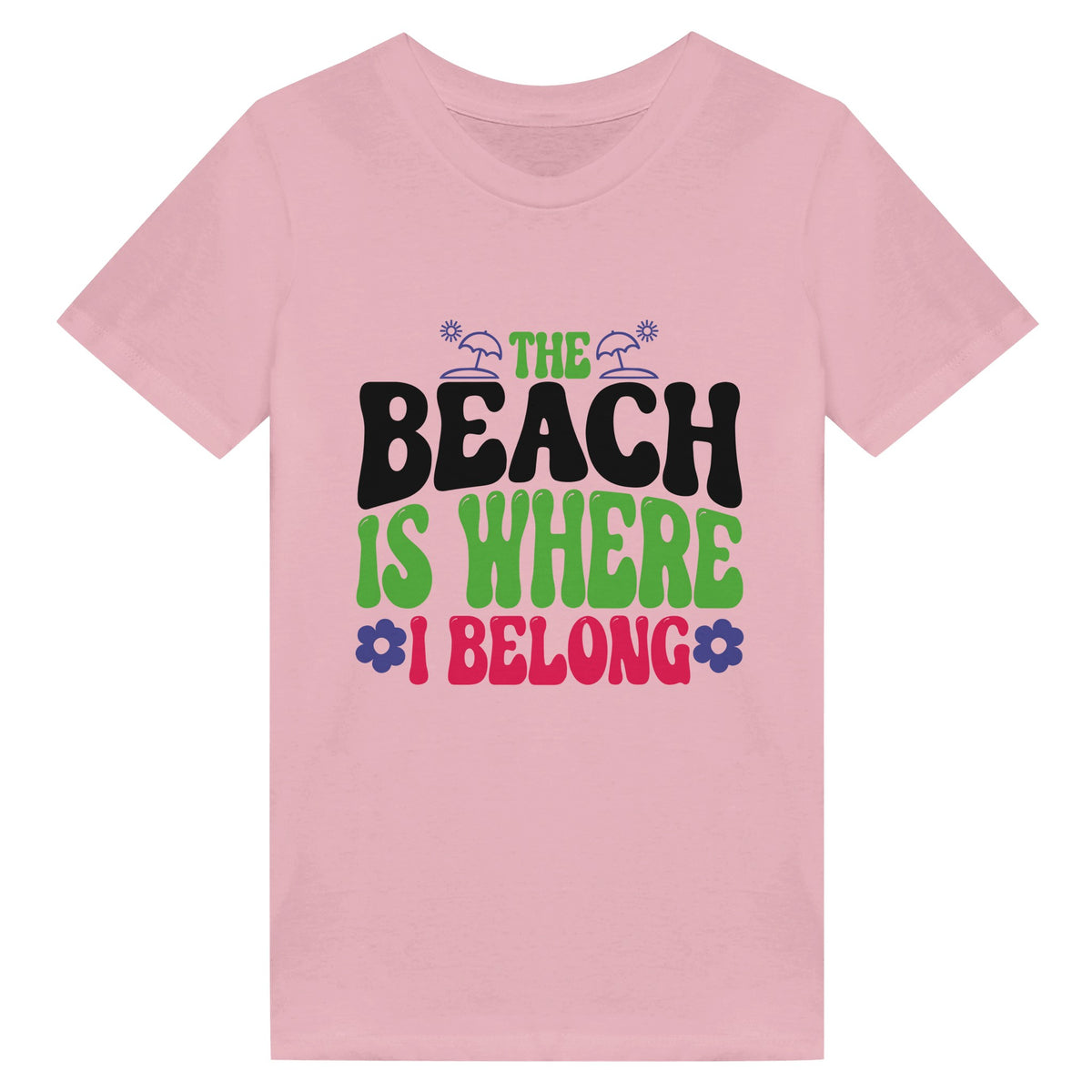 Seaside Serenity - The Beach Is Where I Belong - Pink - Print Material