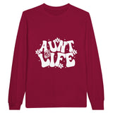 Aunt Life Vibes - Casual Comfort Tee - Cardinal Red - Long Sleeve T-shirts