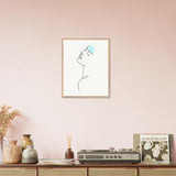 Modern Muse - Abstract Line Art Elegance - 40x50 cm 16x20″ Wood frame - Wooden Framed Posters