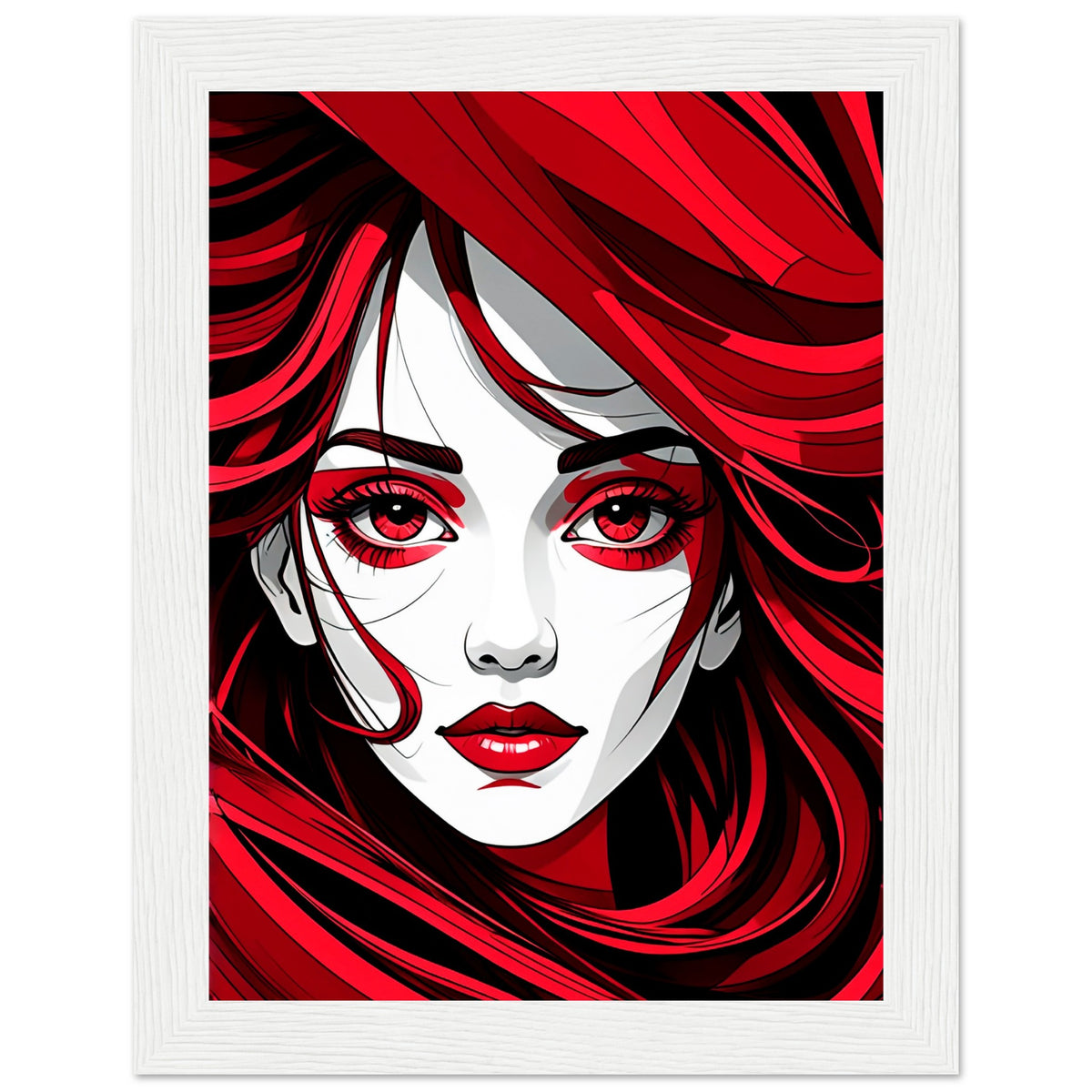 Red Passion - Art That Speaks - 15x20 cm 6x8″ White frame - Framed Poster